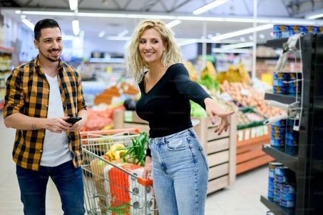 supermarché couple