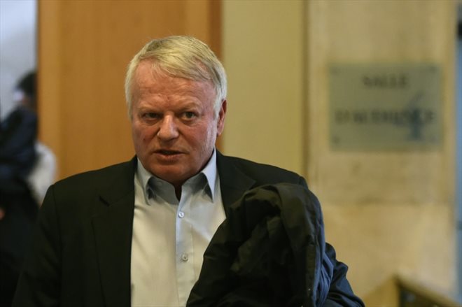 Christian Lefèvre, ancien directeur général du groupe Bourbon, quitte le tribunal de Marseille, le 18 mars 2019