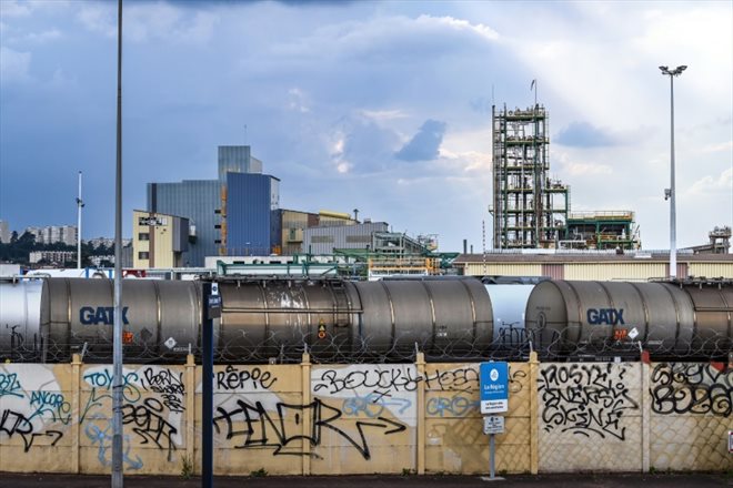 L'usine du groupe chimique Arkema à Pierre-Bénite, près de Lyon, le 3 juin 2023