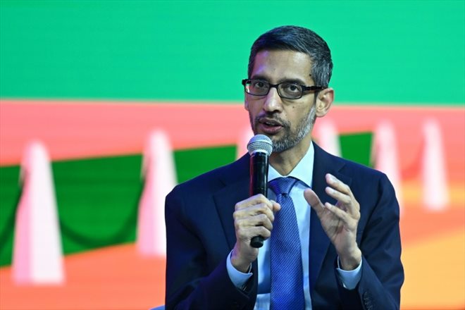 Sundar Pichai, PDG de Google Inc., à New Delhi, le 19 décembre 2022