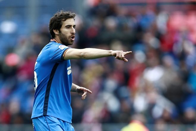 L'ancien footballeur international Mathieu Flamini le 21 avril 2019 lors d'un match Getafe-Séville de la Ligue espagnole de football