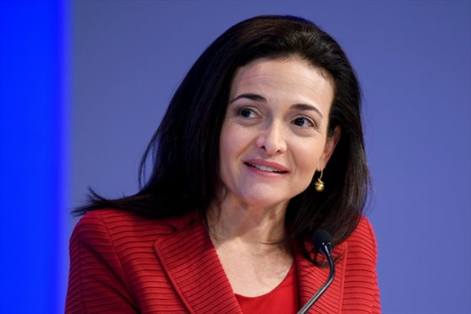 Sheryl Sandberg au forum de Davos, en Suisse, le 18 janvier 2017
