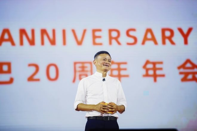 Le milliardaire chinois Jack Ma le 10 septembre 2019 à Hangzhou, en Chine, à l'occasion de la célébration du 20e anniversaire d'Alibaba