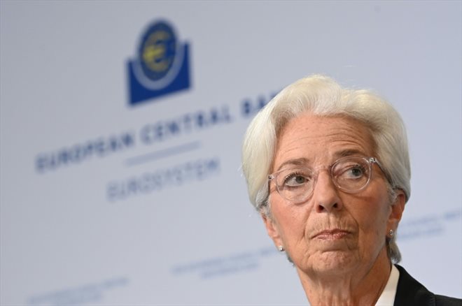 La présidente de la BCE Christine Lagarde, lors d'une conférence de presse à Francfort le 9 juin 2022