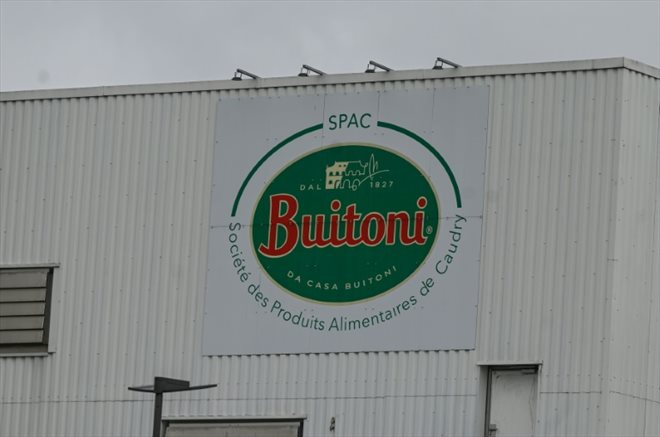 Façade de l'usine Buitoni à Caudry (Nord), le 15 septembre 2022