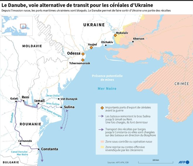 Le Danube, voie de transit alternative pour les céréales d'Ukraine