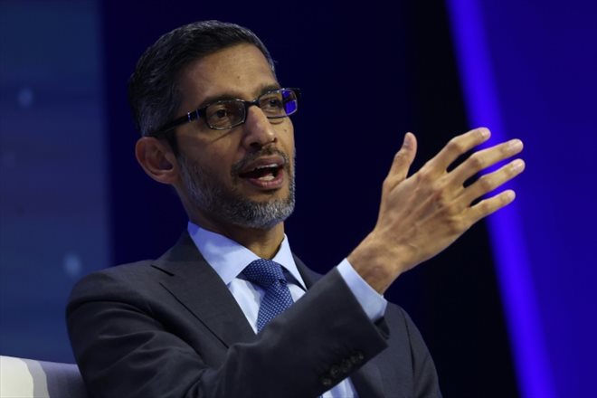 Le directeur général de Google Sundar Pichai à San Francisco, le 16 novembre 2023