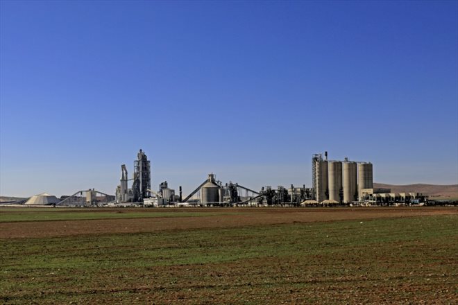 La cimenterie Lafarge Cement Syria (LCS) à Jalabiya, à quelque 30 km d'Ain Issa, dans le nord de la Syrie, le 19 février 2018