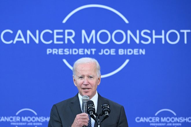 Le président américain Joe Biden lors de son discours sur le Cancer Moonshot, à Boston, le 12 septembre 2022