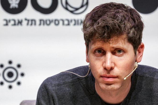 Le patron de la start-up d'intelligence artificielle OpenAI, Sam Altman, le 5 juin 2023 à l'université de Tel Aviv