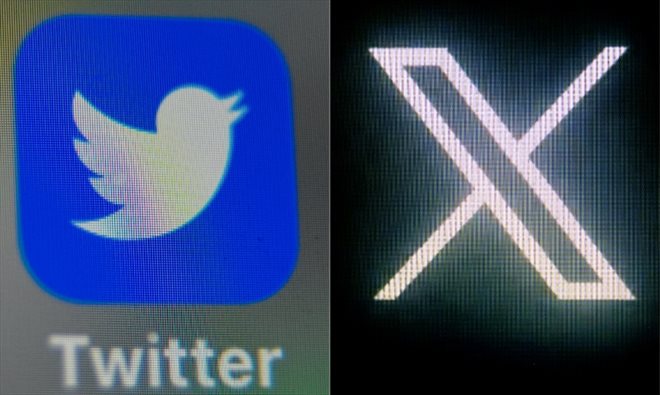 Les logo de Twitter et de X