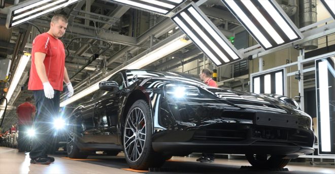 L'usine d'assemblage Porsche de Stuttgart, en Allemagne, le 26 septembre 2022