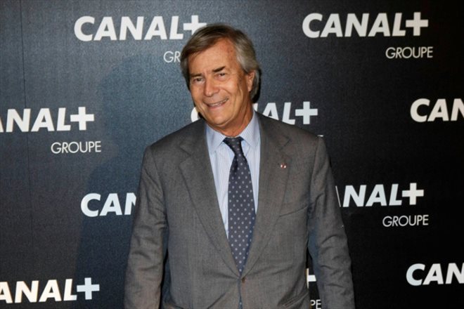 Vincent Bolloré lors d'un gala organisé par la chaîne Canal+ en février 2016 à Paris