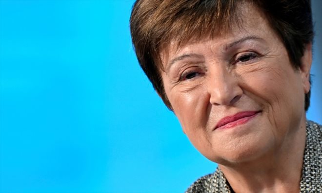 La directrice générale du Fonds monétaire international (FMI), Kristalina Georgieva, lors d'une interview avec l'AFP, le 10 janvier 2024 à Washington