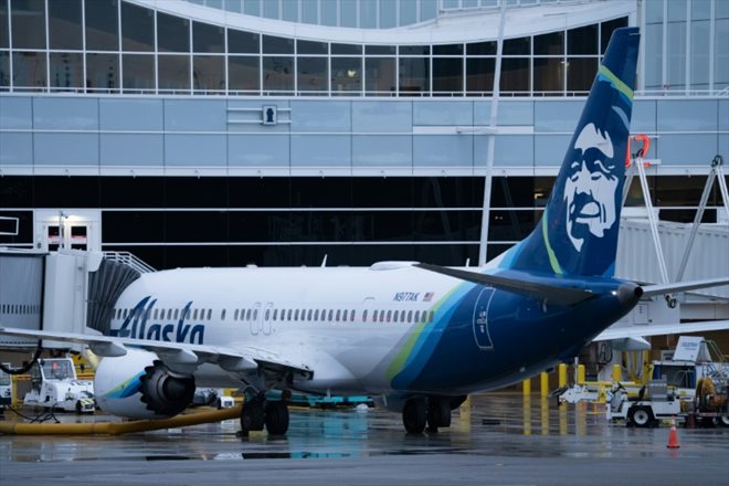 Un 737 MAX 9 d'Alaska Airlines à Seattle (Etat du Washington)