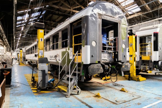 Le technicentre Charentes Périgord de la SNCF à Périgueux, le 29 juin 2022