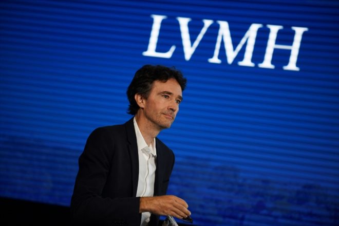 Antoine Arnault, Directeur de l'image et de l'environnement du Groupe LVMH, après la désignation de LVMH comme partenaire premium des Jeux olympiques et paralympiques de Paris 2024, le 24 juillet 2023 à Paris