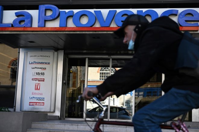 Le siège du quotidien La Provence, le 15 février 2022 à Marseille 