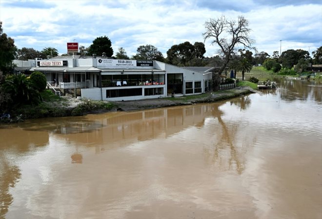 Les inondations dans les environs de Melbourne, en Australie, le 15 octobre 2022
