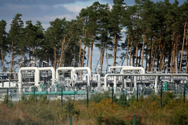Des installations du gazoduc Nord Stream 1, à Lubmin, dans le nord-est de l'Allemagne, près de la frontière avec la Pologne, le 30 août 2022