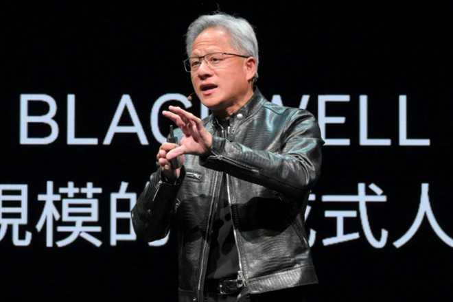 Le PDG de Nvidia Jensen Huang à l'ouverture du salon Computex, le 2 juin 2024 à Taipei, sur l'île de Taïwan