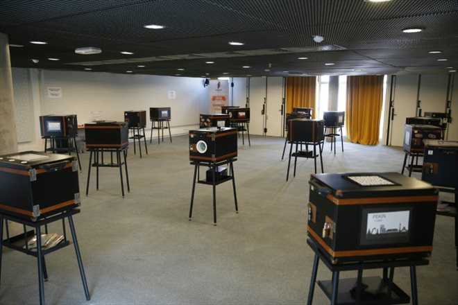 Une salle d'escape game en juin 2018 à Palaiseau, près de Paris