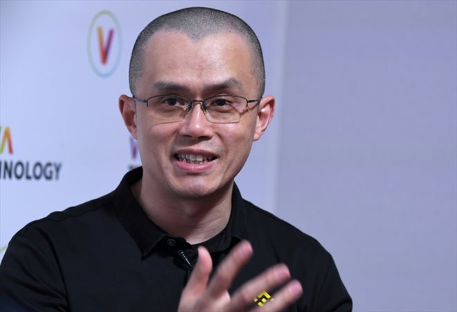 Changpeng Zhao, patron de Binance, la principale plateforme d'échange de cryptoactifs, lors d'une interview au salon VivaTech, le 16 juin 2022 à Paris