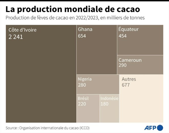 La production mondiale de cacao