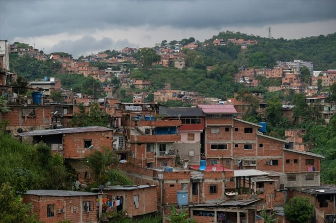Vue de Las Casitas dans le quartier de La Vega, à Caracas, le 9 août 2023 au Venezuela