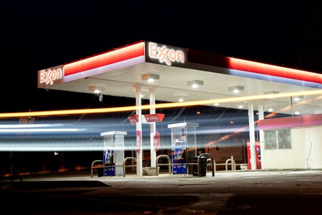 une station-service Exxon à Washington le 13 mars 2022