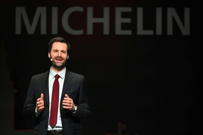 Gwendal Poullennec, directeur international du Guide Michelin, lors de la cérémonie des lauréats du Guide Michelin France 2023 à Strasbourg le 6 mars 2023