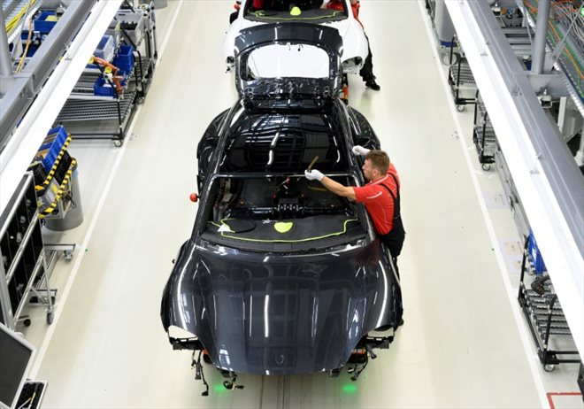 L'usine d'assemblage Porsche à Stuttgart, le 26 septembre 2022 en Allemagne