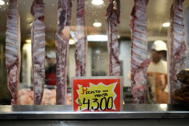 Le prix du boeuf au marché central de Buenos Aires, le 9 janvier 2023 en Argentine
