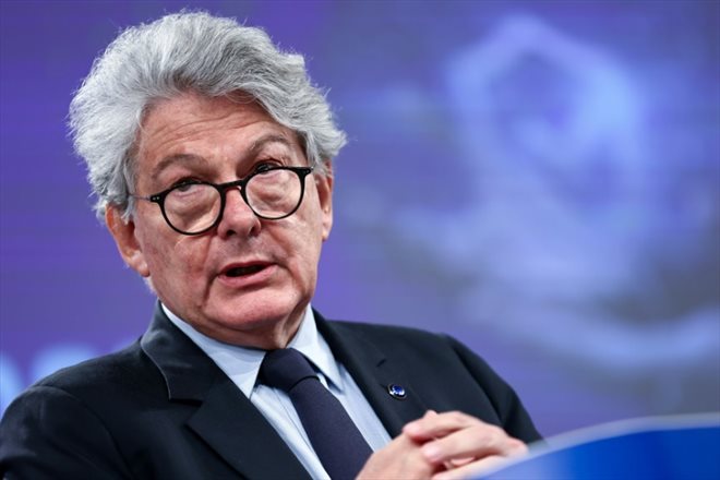Le commissaire européen au Marché intérieur, Thierry Breton, à Bruxelles le 15 septembre 2022