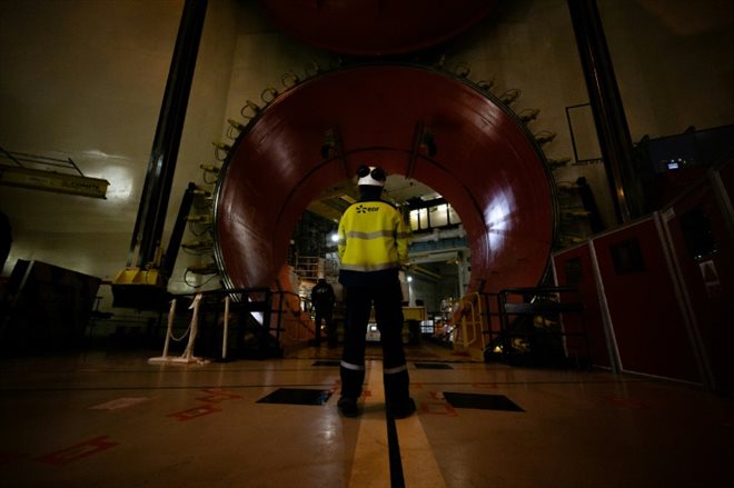 Dans la centrale nucléaire de Flamanville, le 25 avril 2024