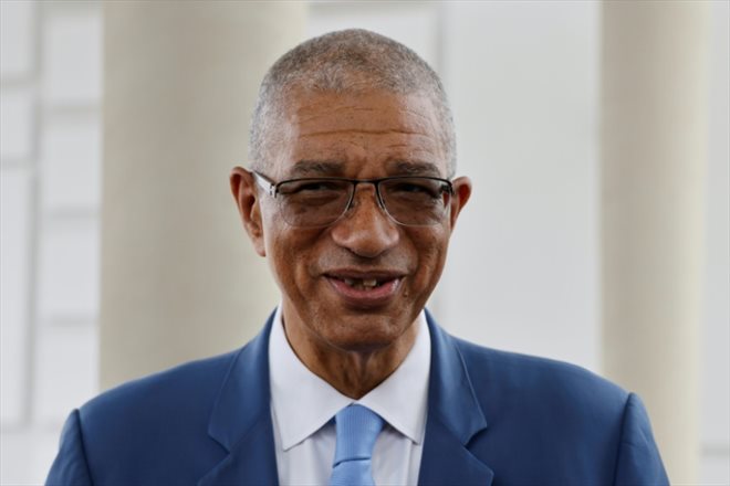 L'ex-Premier ministre du Bénin Lionel Zinsou au palais présidentiel de Cotonou, le 27 juillet 2022