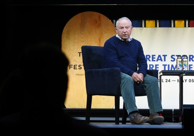 Yvon Chouinard lors d'une conférence à à New York en avril 2019