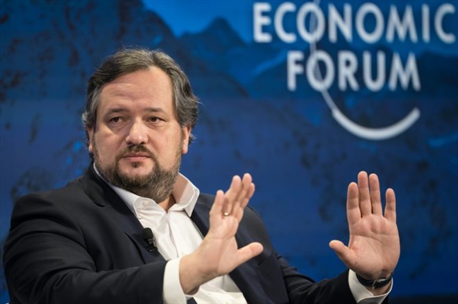 Le directeur général Slawomir Krupa au Forum économique de Davos, le 17 janvier 2024