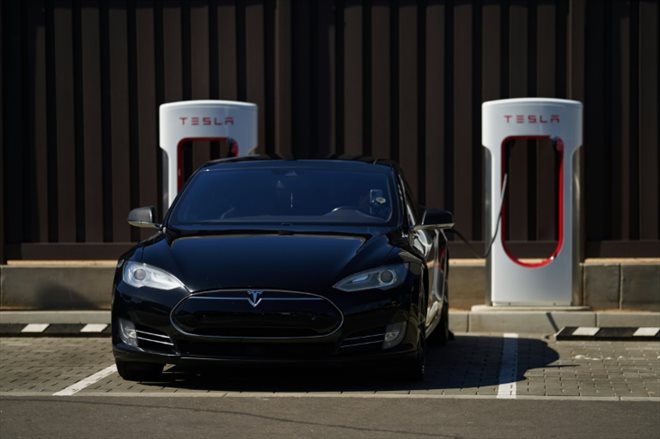 Voiture Tesla le 22 septembre à Santa Monica, California. 