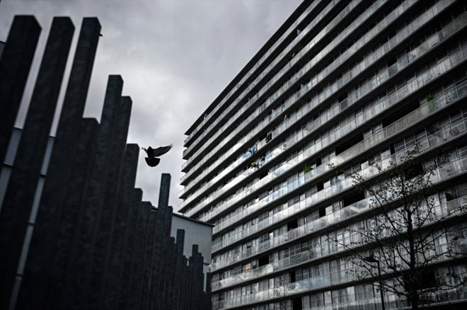 Un complexe de logements sociaux réhabilités par l'agence d'architectes Lacaton et Vassal, à Bordeaux, le 16 mars 2021