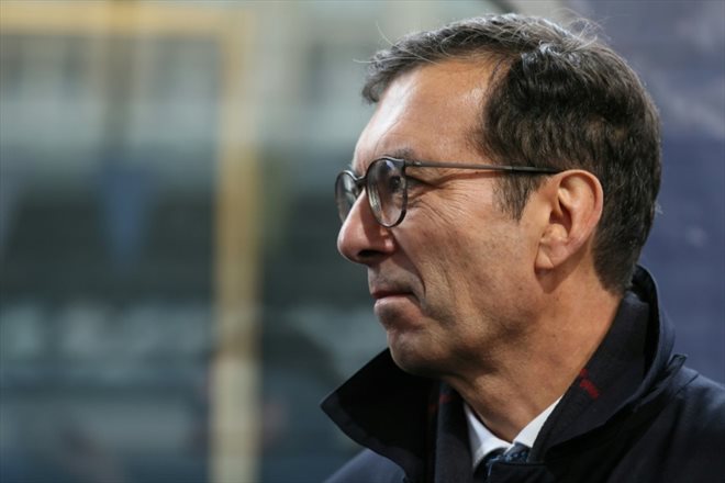 Le PDG de la SNCF Jean-Pierre Farrandou lors de l'arrivée du train de nuit Berlin-Paris à la gare de l'Est à Paris, le 12 décembre 2023