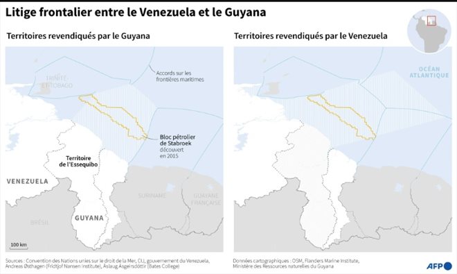 Litige frontalier entre le Venezuela et le Guyana