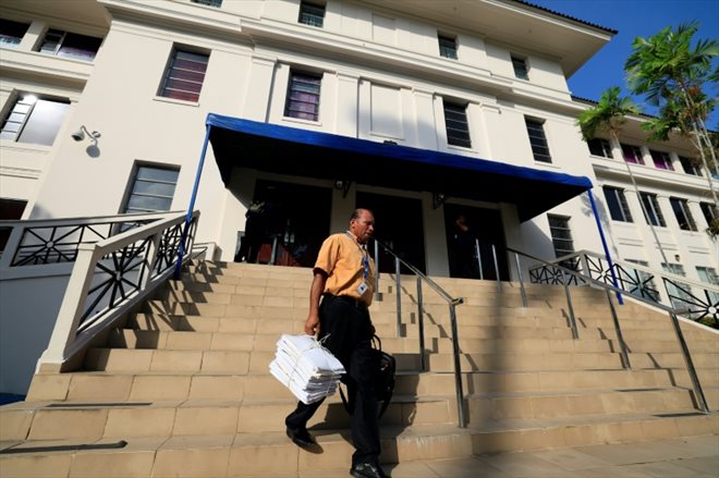 Le palais de justice où s'est déroulé le procès des Panama Papers, à Panama ciudad, le 8 avril 2024