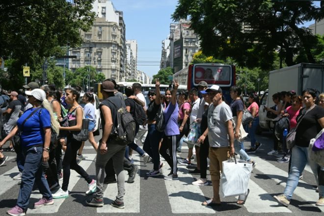 Manifestation contre la faim, le 5 février 2024 à Buenos Aires, en Argentine