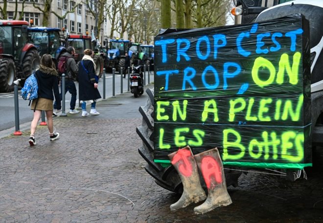 Manifestation d'agriculteurs à Lille le 22 février 2022 pour réclamer notamment une rémunération plus juste