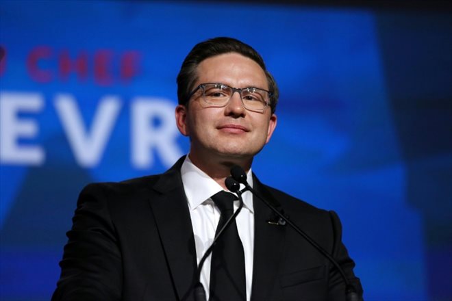 Le chef de file de conservateurs canadiens, Pierre Poilievre, à la convention de son parti, le 10 septembre 2022 à Ottawa