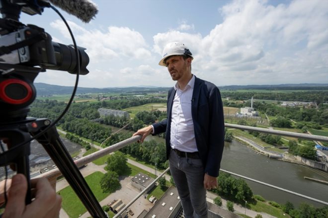 Christof Kurzmann-Friedl, responsable du site cde la centrale à charbon de Fernitz-Mellach, le 24 juin 2022 en Autriche