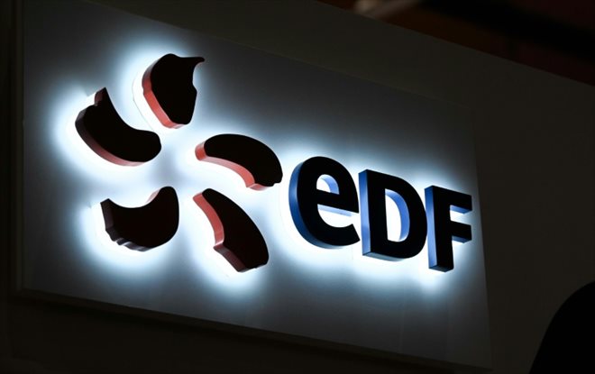 Le logo d'EDF, dont le capital avait été ouvert en 2005 et que le gouvernement veut renationaliser