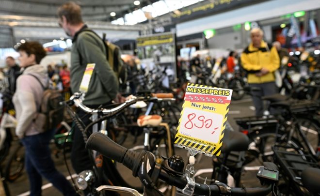 Le salon du vélo à Stuttgart, le 15 janvier 2024 en Allemagne