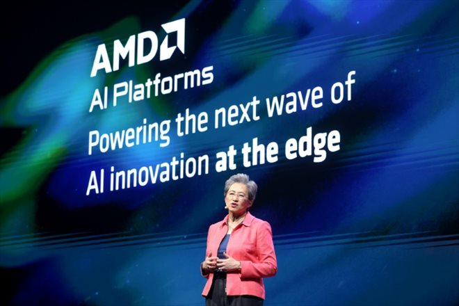 Lisa Su, PDG d'AMD, à l'ouverture du salon Computex, le 3 juin 2024 à Taipei, sur lîle de Taïwan
